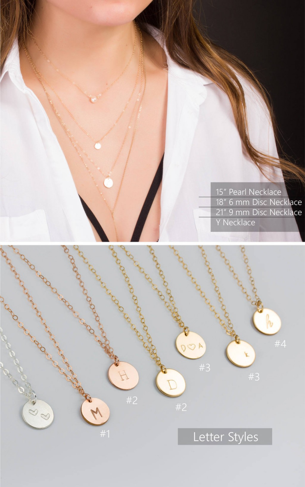 14K Gold Rimmed Monogram Necklace – Initial Obsession