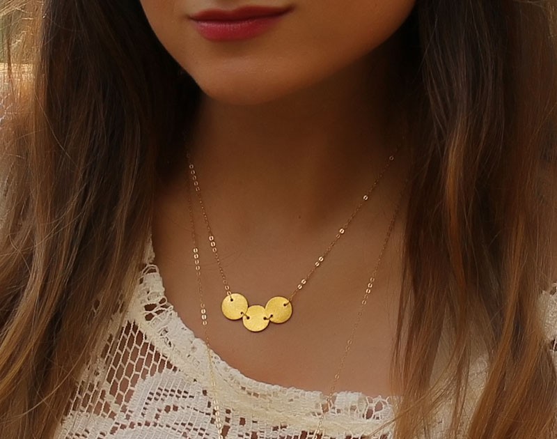 coin disc necklace